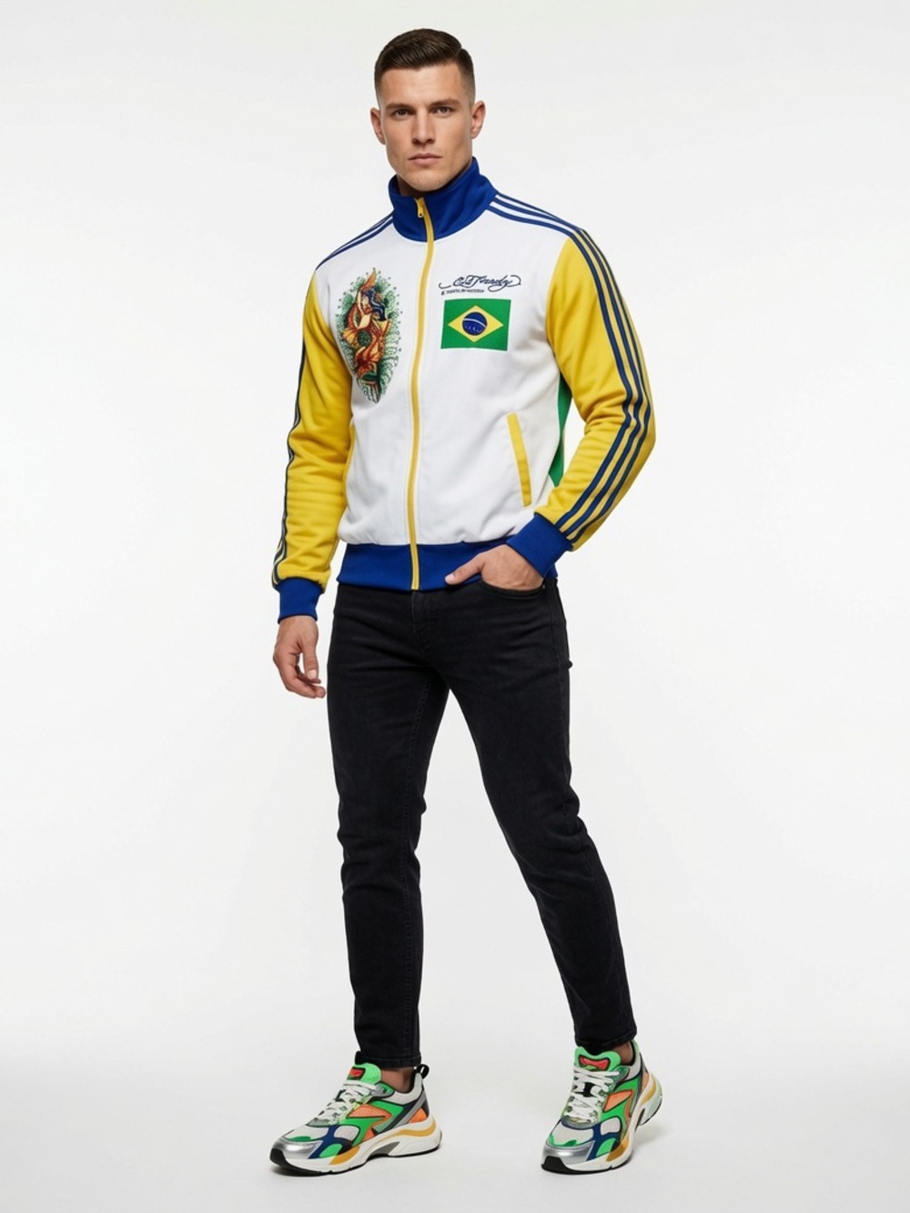 Ed Hardy Christian Audigier Brazil Track jacket size XL